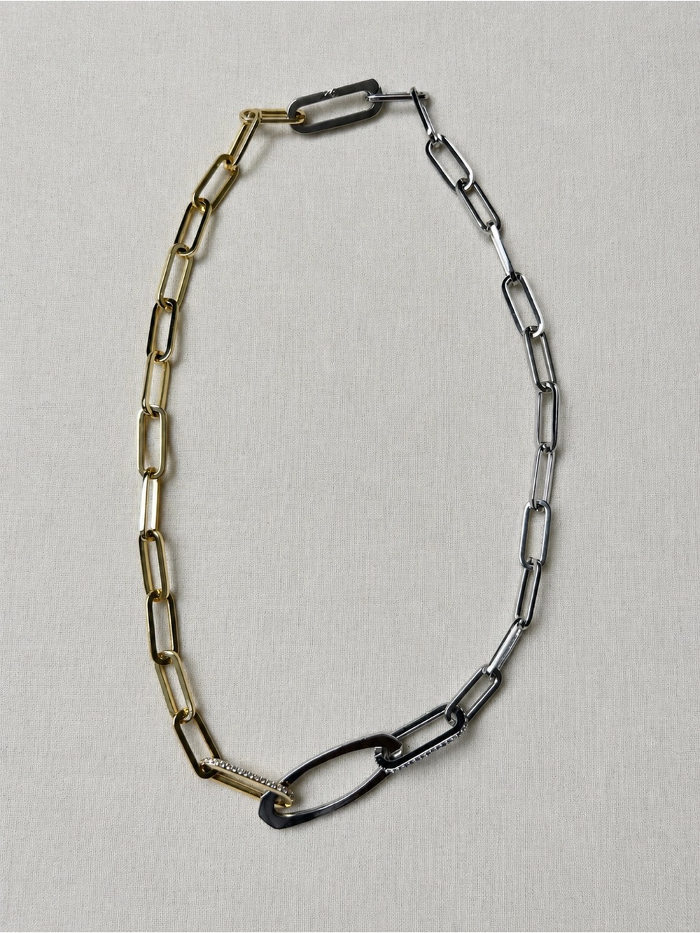 Kendra Scott Adeline Chain Necklace, Mixed Metal Gold and Silver - Picture 2 of 4